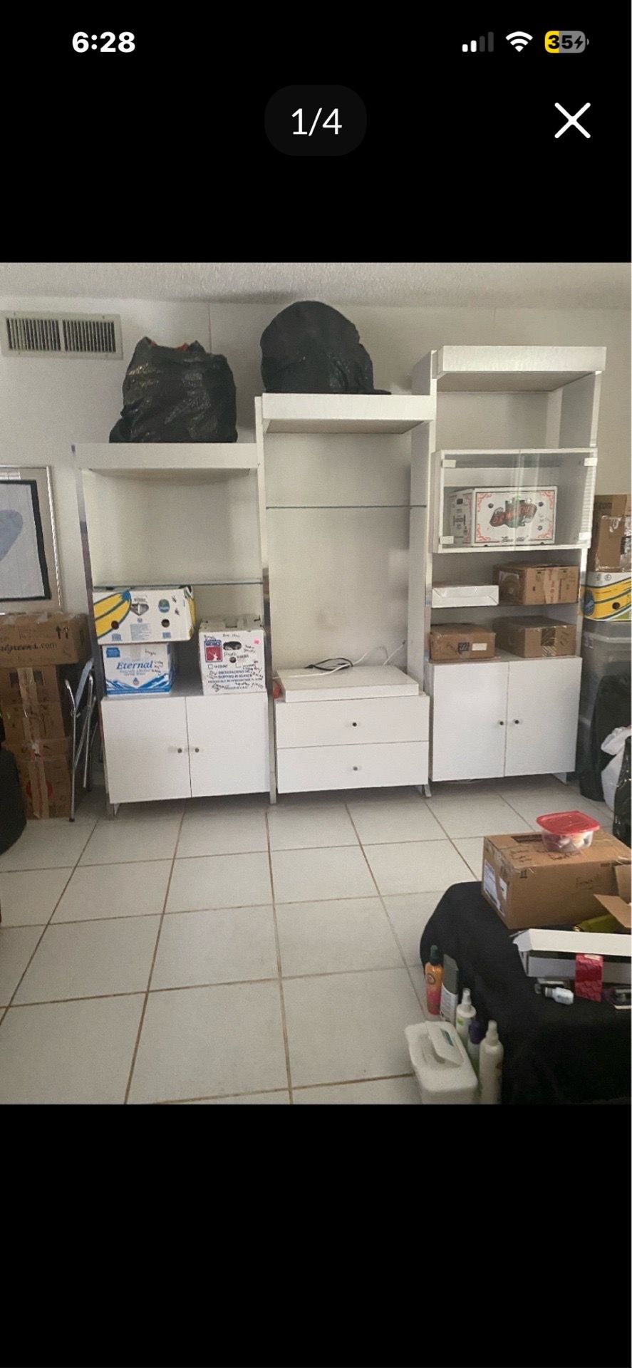 FREE Modern White/Beige Wall Unit