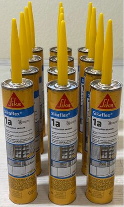 12 Pack Sikaflex 1A Polyurethane Construction Sealant Caulk, Limestone In Date