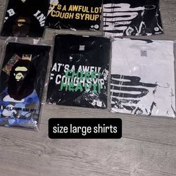 Aloc And Bape Shirts 