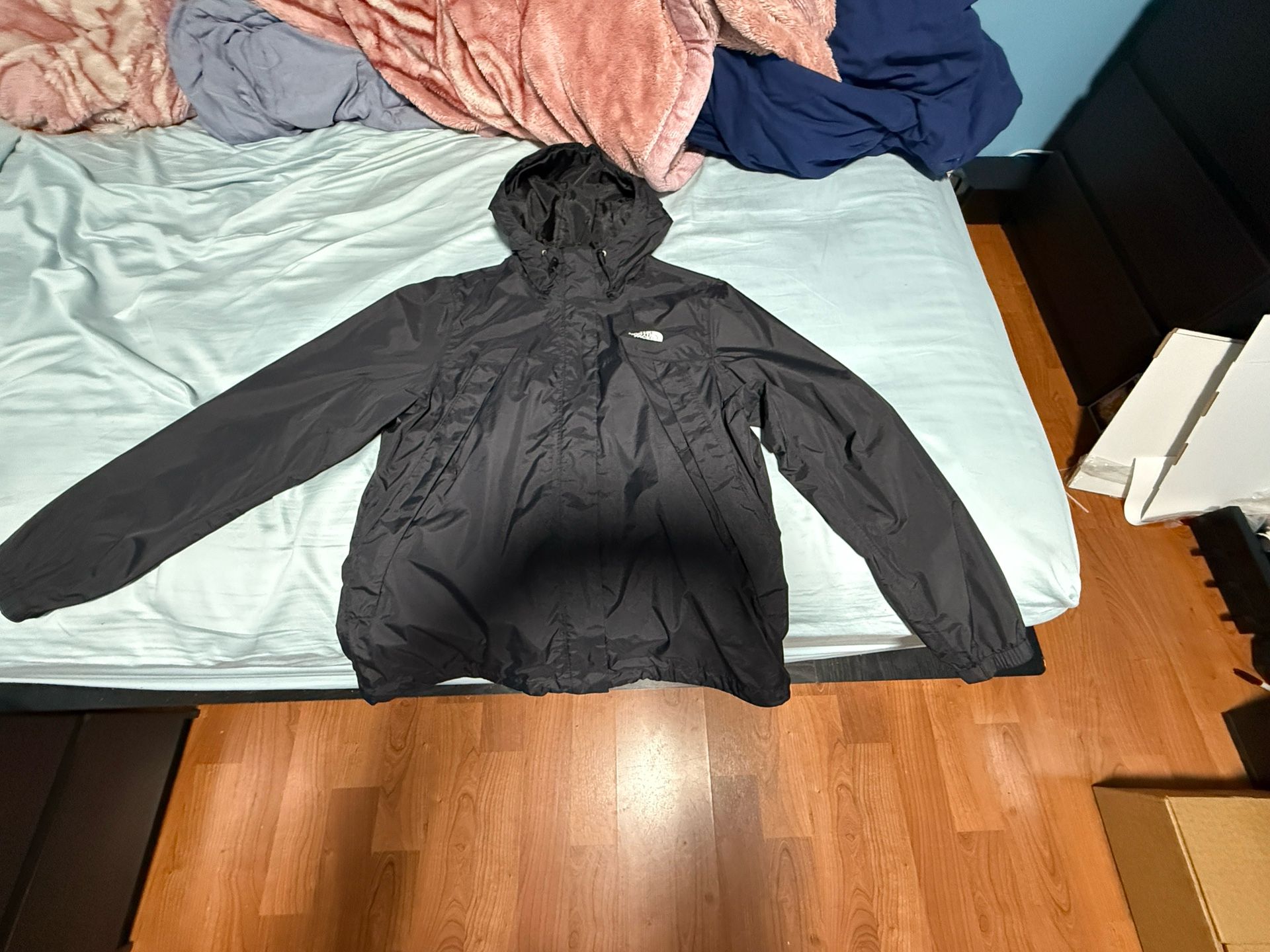 The North Face Women’s Windbreaker Jacket Black – Size L – Lightweight Hooded