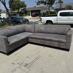 2Pc Suede Sectional Couch DELIVERY AVAILABLE 