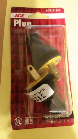 Ace plug for 2 wire cord