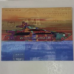 Work Harder Yacht Abstract Canvas Motivational Wall Art Framed Picture