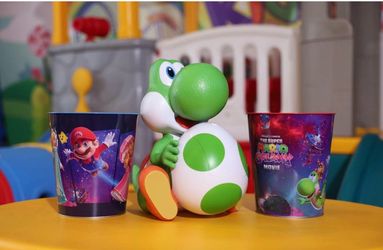 Yoshi Popcorn Bucket AMC Super Mario Movie – New Sealed Nintendo Collectible. Delivery Available