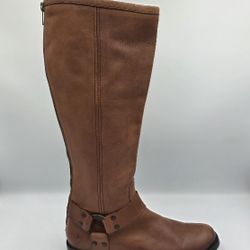 Frye 1 RIGHT BOOT ONLY~AMPUTEE Womens  Phillip Harness Brown Tall Zip Leather 6