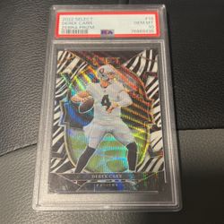 2022 Select Derek Carr Zebra Prizm