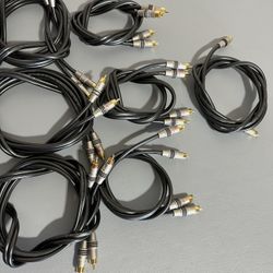 AR Acoustic Research Pro ll Series Directional Balanced Line audio and video cables. (3-6’ long audio cables) (3-3’ long audio cables) & (1-6’ long vi