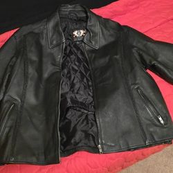 Montana Safety Comfort leather motorcycle jacket with Liner. 