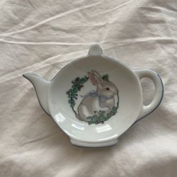 Easter Rabbit Tea Bag Dish 