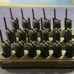 Used - Full Black HYT TC-508 Fleet Bundle: 31 Radios + 3 Six-Unit Chargers + 11 Singles