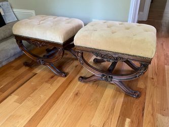 Pair of Dongguan Made Stools/Ottomans