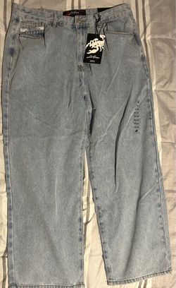 Liquid venom denim baggy pants