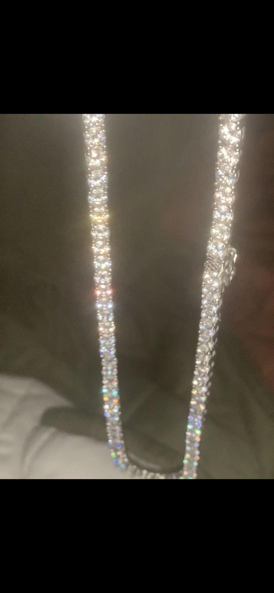 Moissanite Tennis Chain 24” 925