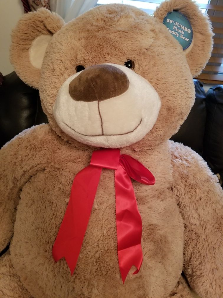 NICE GIFT! BRAND NEW LARGE 59 INCH TALL TEDDY BEAR GREAT FOR CHRISTMAS $50.