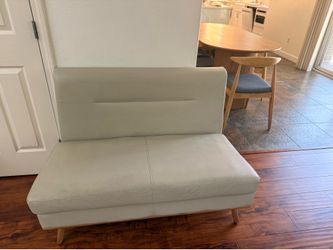 Faux Leather Loveseat  Bench