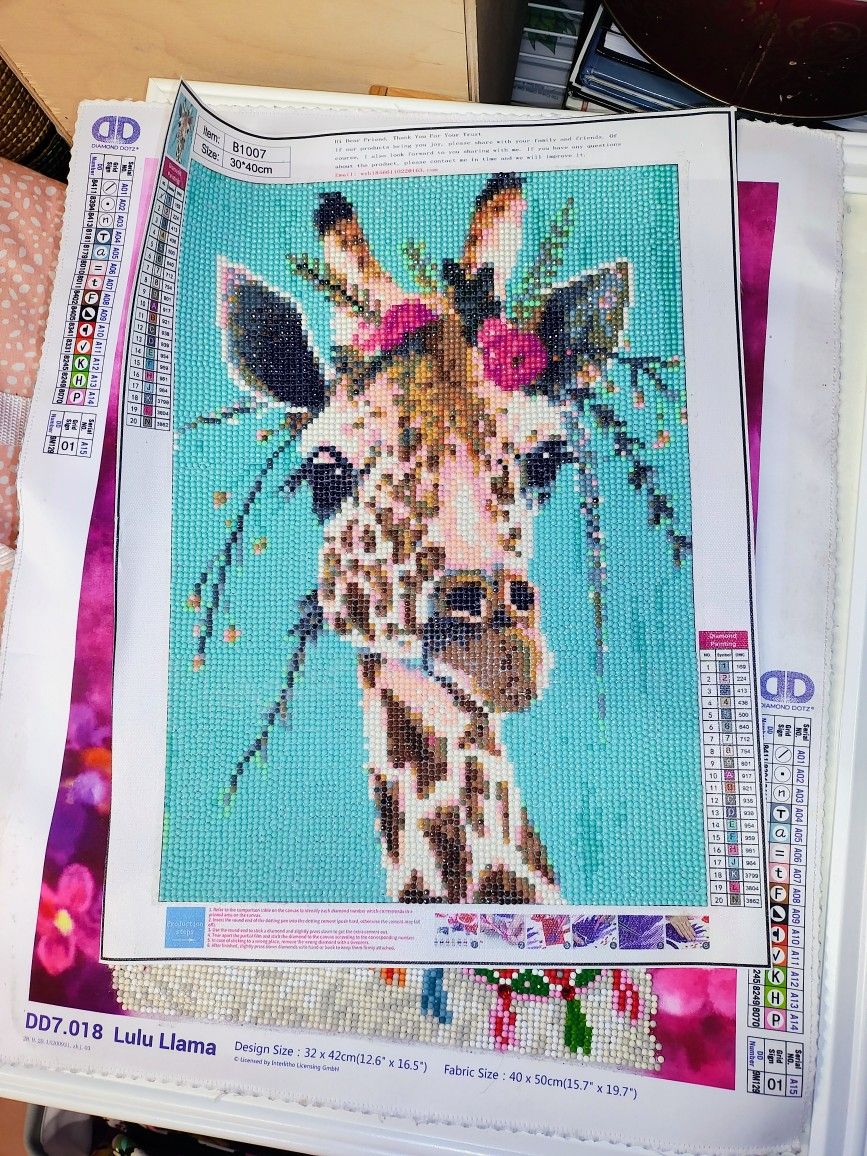 Multiple Completed Unframed Diamond Pictures