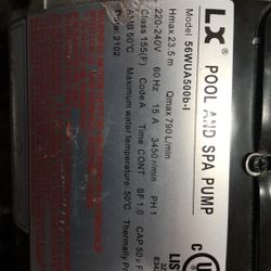 Hot tub/pool Pumps