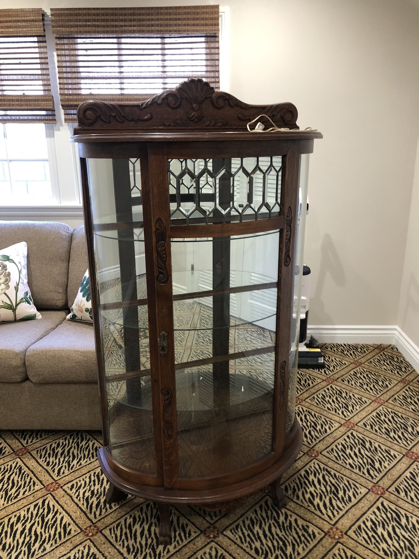 Antique Collectibles Display Cabinet