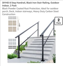 New set of 1 outdoor steps handrail