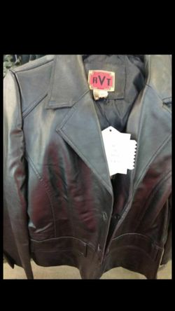 New leather coat M