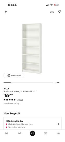 IKEA BILLY Bookcase | White
