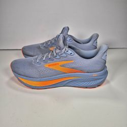 Women's Brooks Ghost 17, Blue Heron/White/Orange, 8.5 B Medium US Shoes
