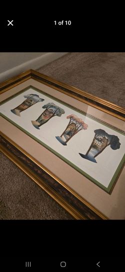 Framed Artwork Trees Nature Seasons Au Gole Des Saisons Signed By Sonia Gilbert 36/500 Numbered Limited Edition Quebec