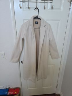 Zara Long Coat Off White