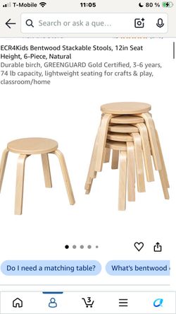 ECR4kids 6 stackable stools
