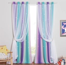 Teal & Purple Curtains