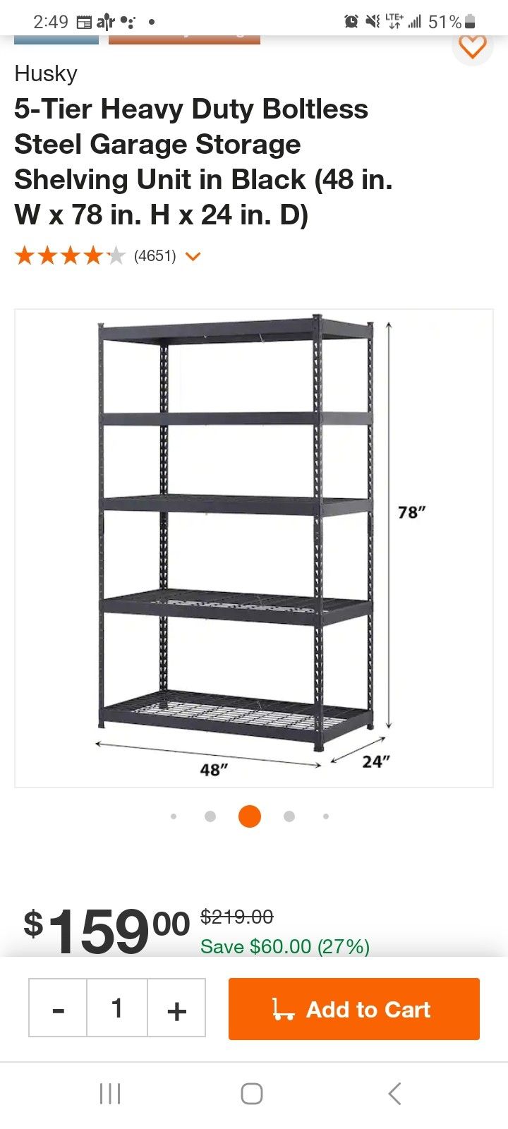 Garage Storage Shelving Unit