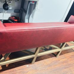 New vinyl upholstery entrance bench