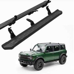 Running Boards Fit For Ford Bronco 4-Door 2021-2025 Aluminum Alloy Side Steps With Anti-Slip Design High Load Capacity Nerf Bars (Rugged Off-Road)