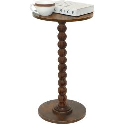 New Designer Walnut Accent Side Table With Spindle Base From Bungalow Rose 