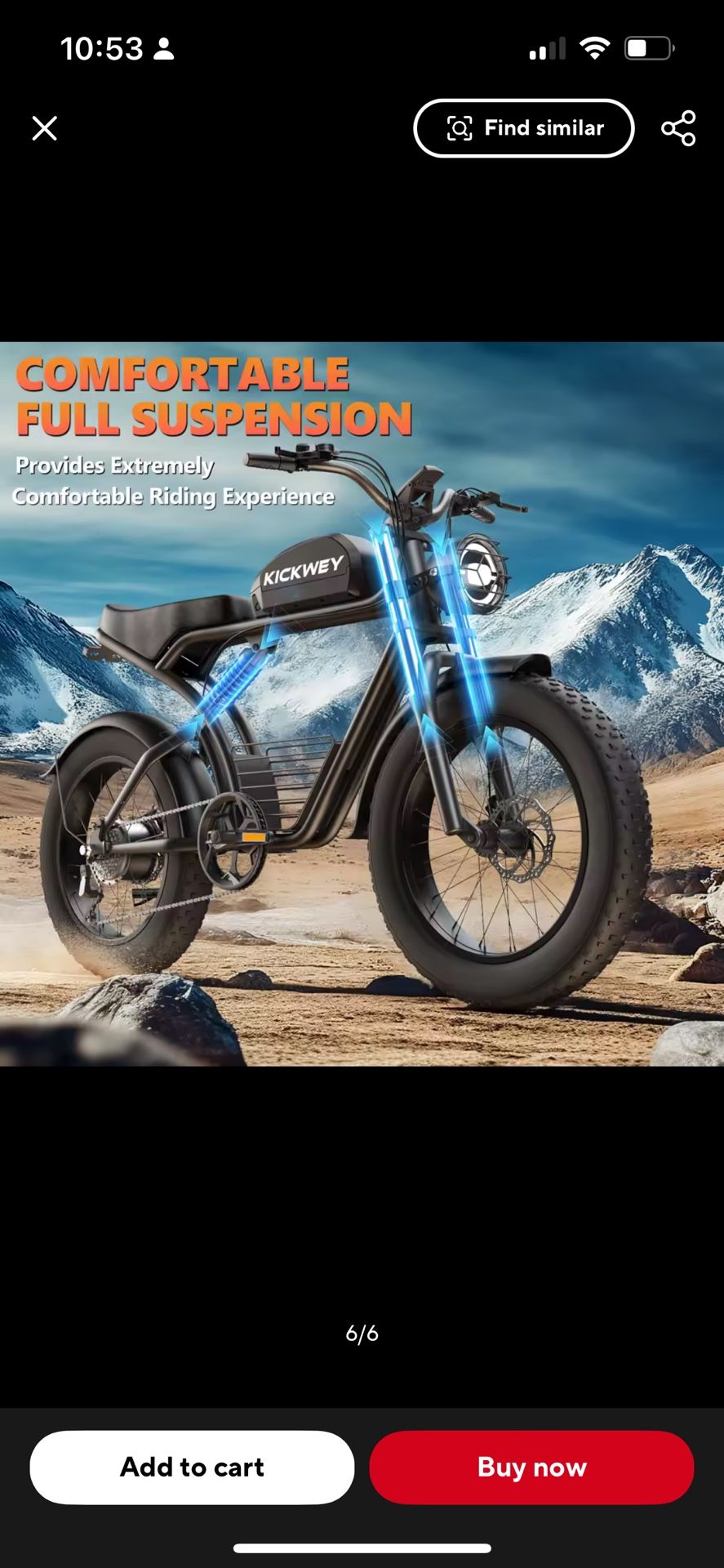 Kickwey K7 Adult Electric Bicycle 1500w 48V 23ah Mountain Electric Bike 20 Inch Fat Tire Outdoor