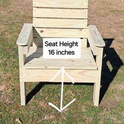 Handmade Unfinished Outdoor Chair