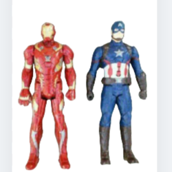 CAPTAIN AMERICA and IRONMAN 12" TALKING ACTION FIGURES WORKING AND CLEAN!