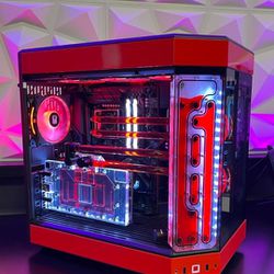 Custom Water Cooled I7-14700KF RTX 4070Ti RED Hyte Y60 Gaming PC
