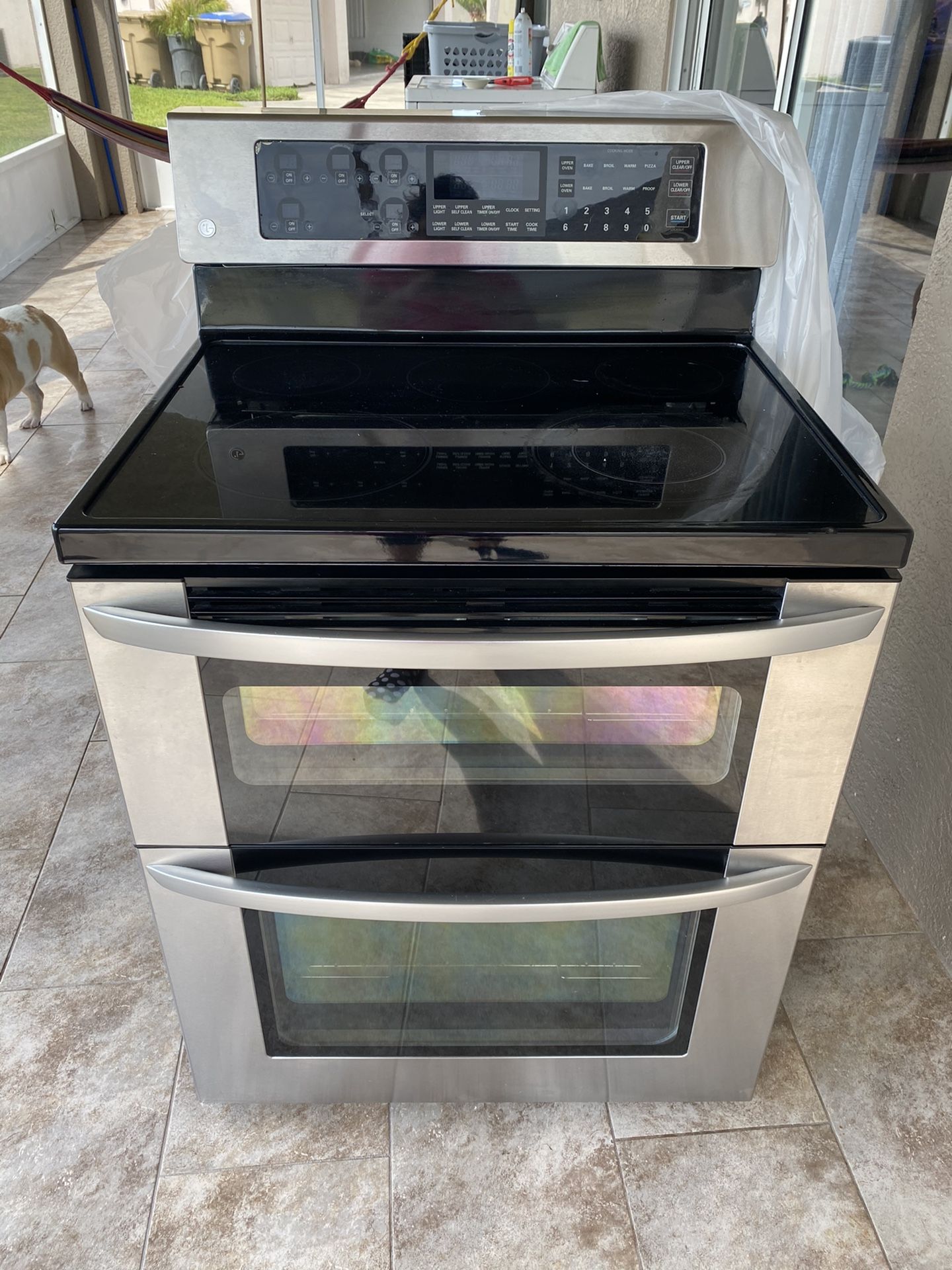 LG double oven stove