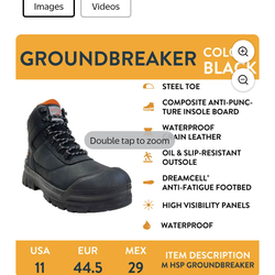 Steel toe boots brand new size 12