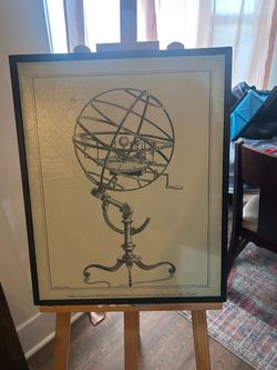 Sphere you go; Vintage Canvas Print of an 18th Century Copper Engraving by George Adams: