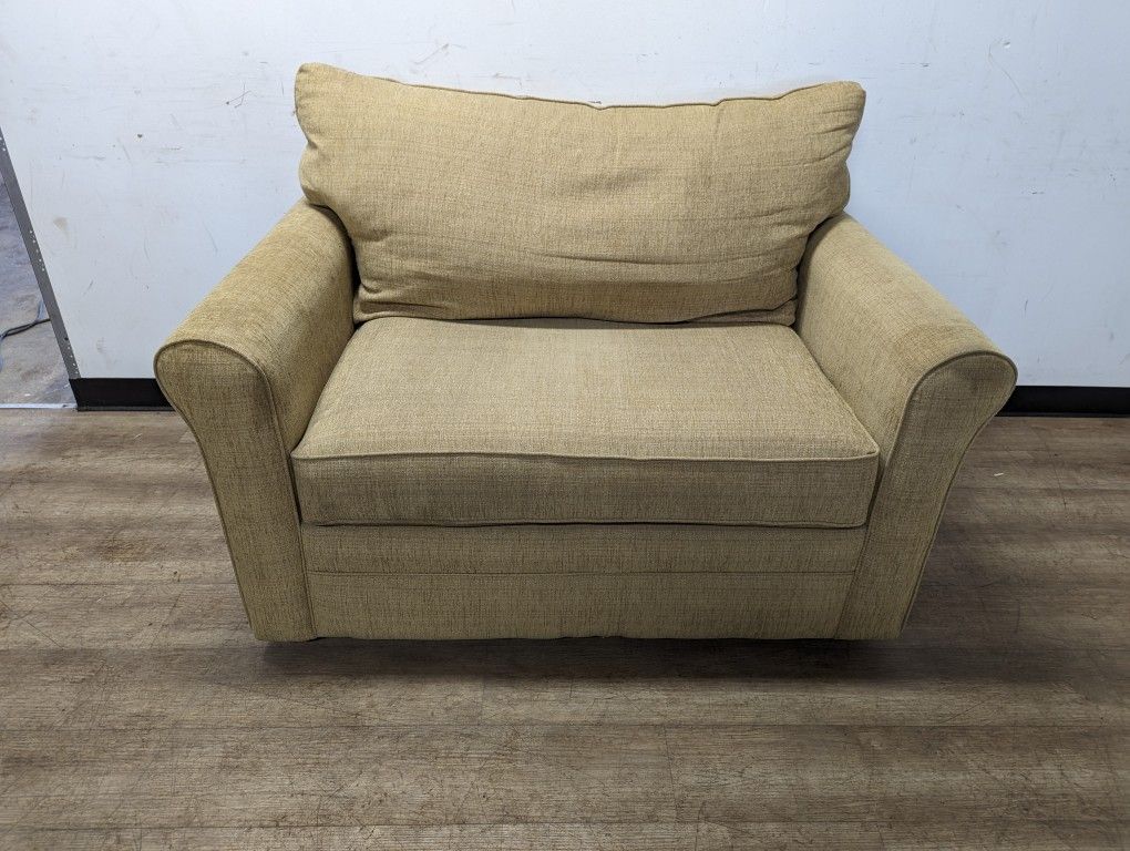 Contemporary Beige Oversized Pullout Chair