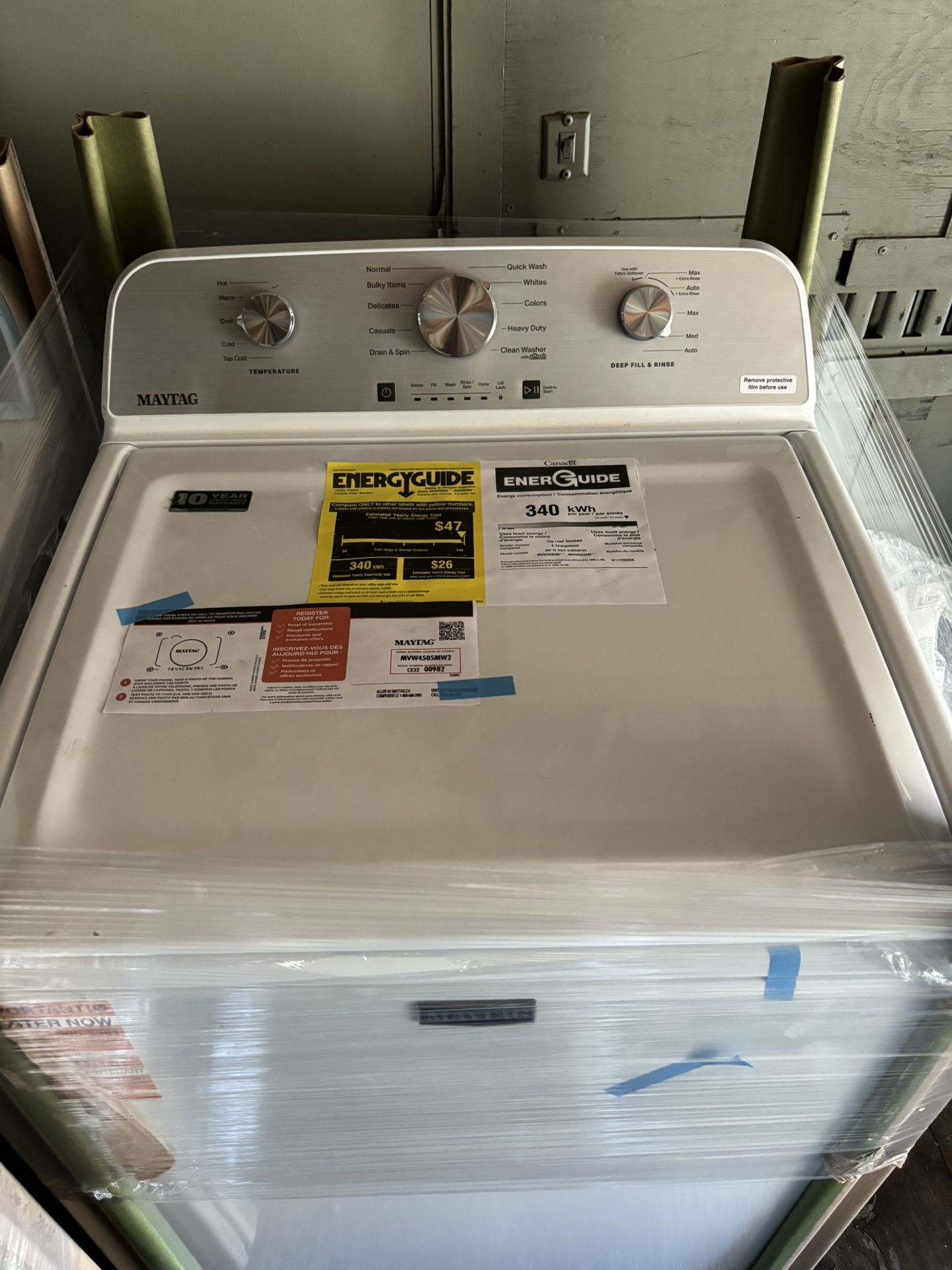 Maytag brand new washer and dryer set