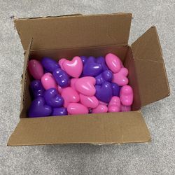 Pink and Purple Heart shaped ball pit toys