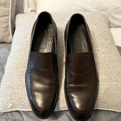 Ermenegildo Zegna dark brown Genuine leather loafers