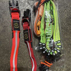 (4) Light Up Dog Collars