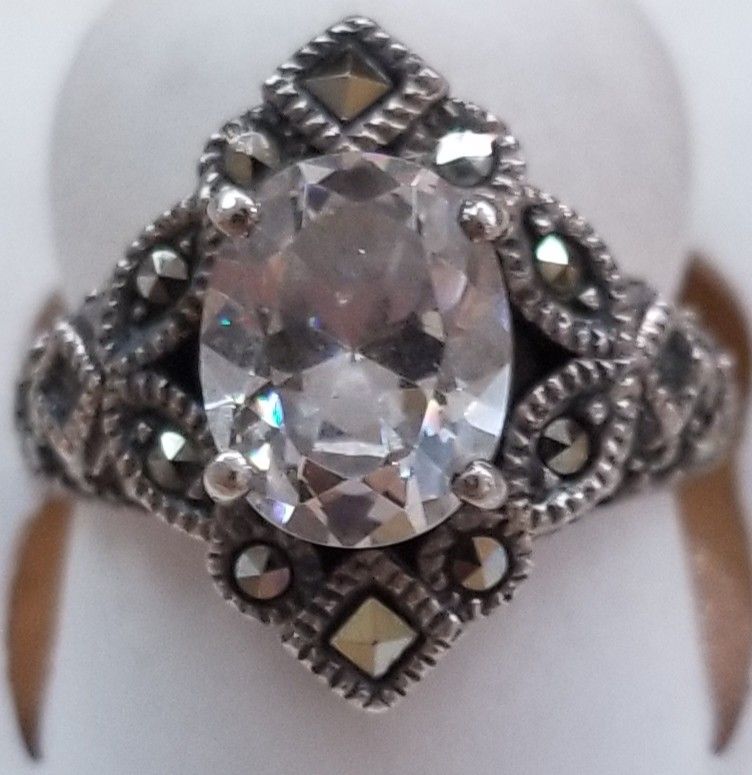 Sterling Silver and Marcasites Ring