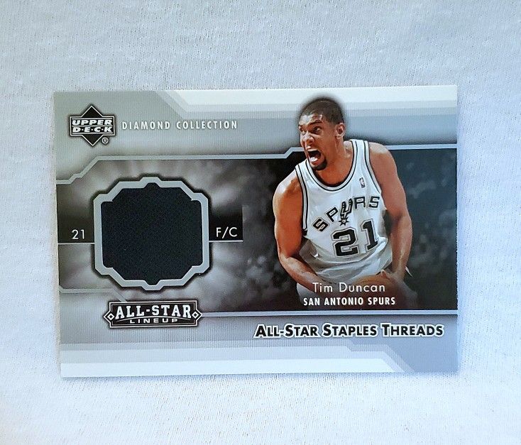 2004 Upper Deck Diamond Collection STT-TD Tim Duncan Shooting Shirt