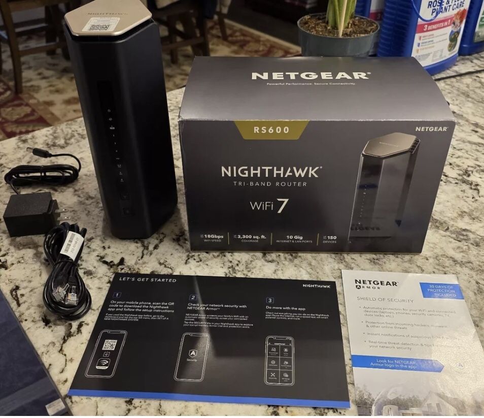 Netgear WL-Router RS600 Nighthawk WiFi 7 | 18Gbps | Up To 3,000 Sq. Ft. Coverage Open box item appears new! Get ready to experience lightning-fast i