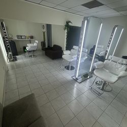 Salon Stations and Styling Chairs